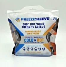 Ice & Heat Therapy Sleeve - Reusable, Gel Hot/Cold Pack, 360 Coverage S/M