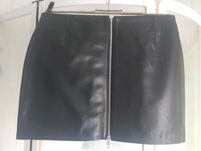 Echt Leder Rock Mini v. Crazy outfits schwarz US Größé 10=M / 40 durchgeh. RV