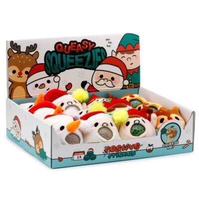 Verschiedene Weihnachten Queasy Squeezies Plüschtiere Puckator (1 Lieferung)
