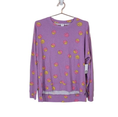 NWT BP. M Comfy Sleep Top In Herb Ying Yang Smile Women