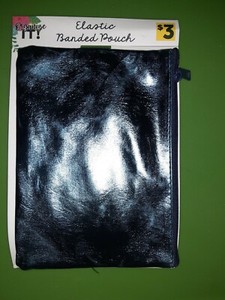 2 Green Elastic Banded Pouch