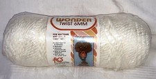 Wonder Twist Cream White 6MM Macrame Cord 100 yards Poly-Olefin VTG