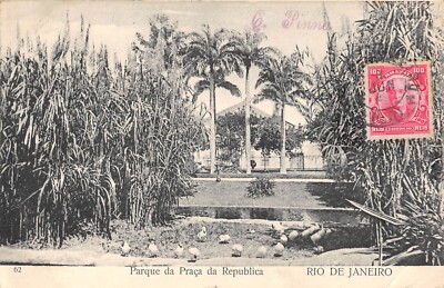 Postcard BRAZIL / PARK OF THE PLACA DA REPUBLICA / RIO DE JANEIRO