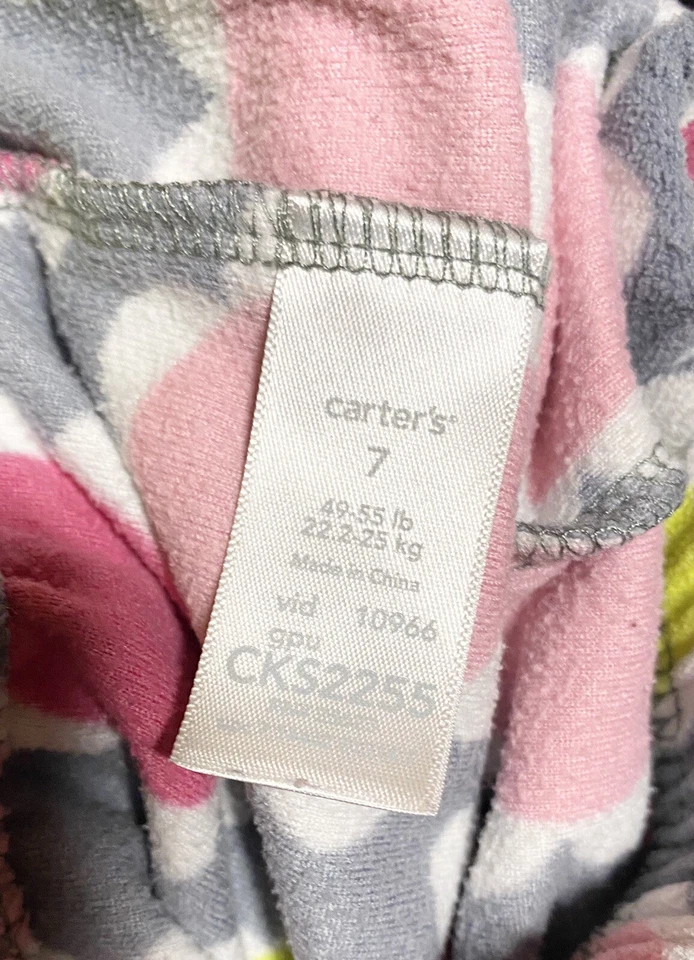 Pantalón Pijama Floral Gris Carter’s Niñas Talla 7 Foto 3 de 3