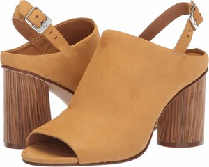 mustard peep toe shoes