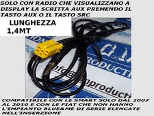 Cavo AUX Mp3 Alfa 159 Fiat 500 Grande Punto Evo Panda SOLO se Aux a display 1,4M