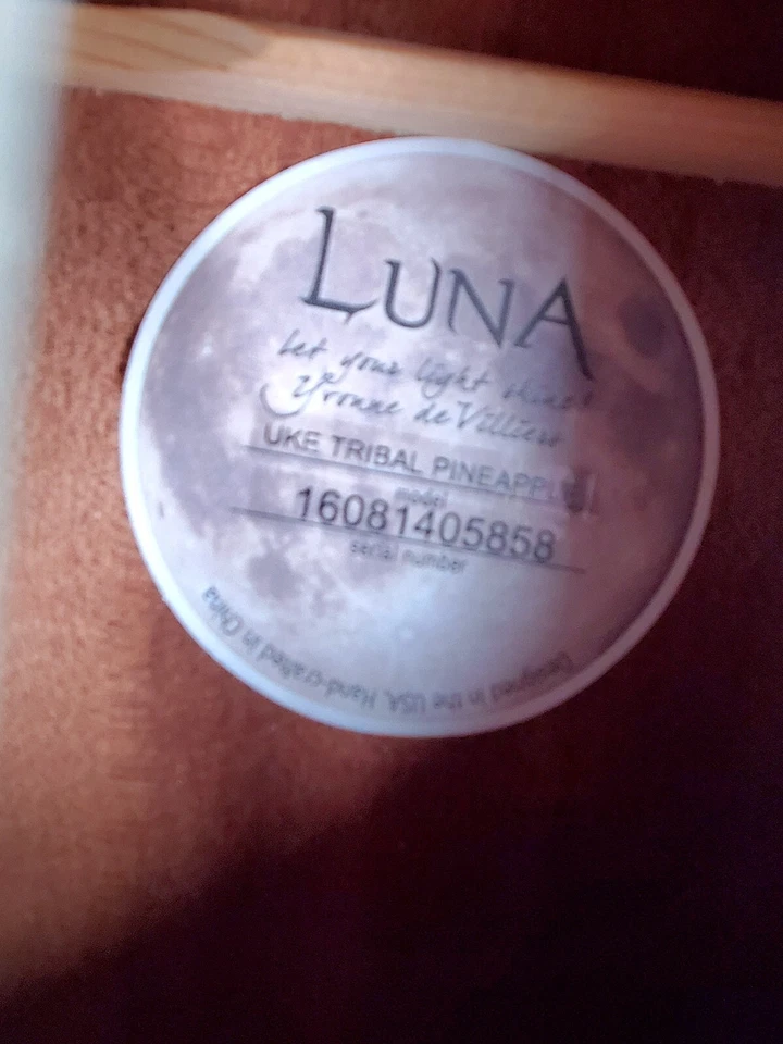 Luna Uke Tribal Pineapple - Mahogany Ukulele *NICE* - Image 2 of 4