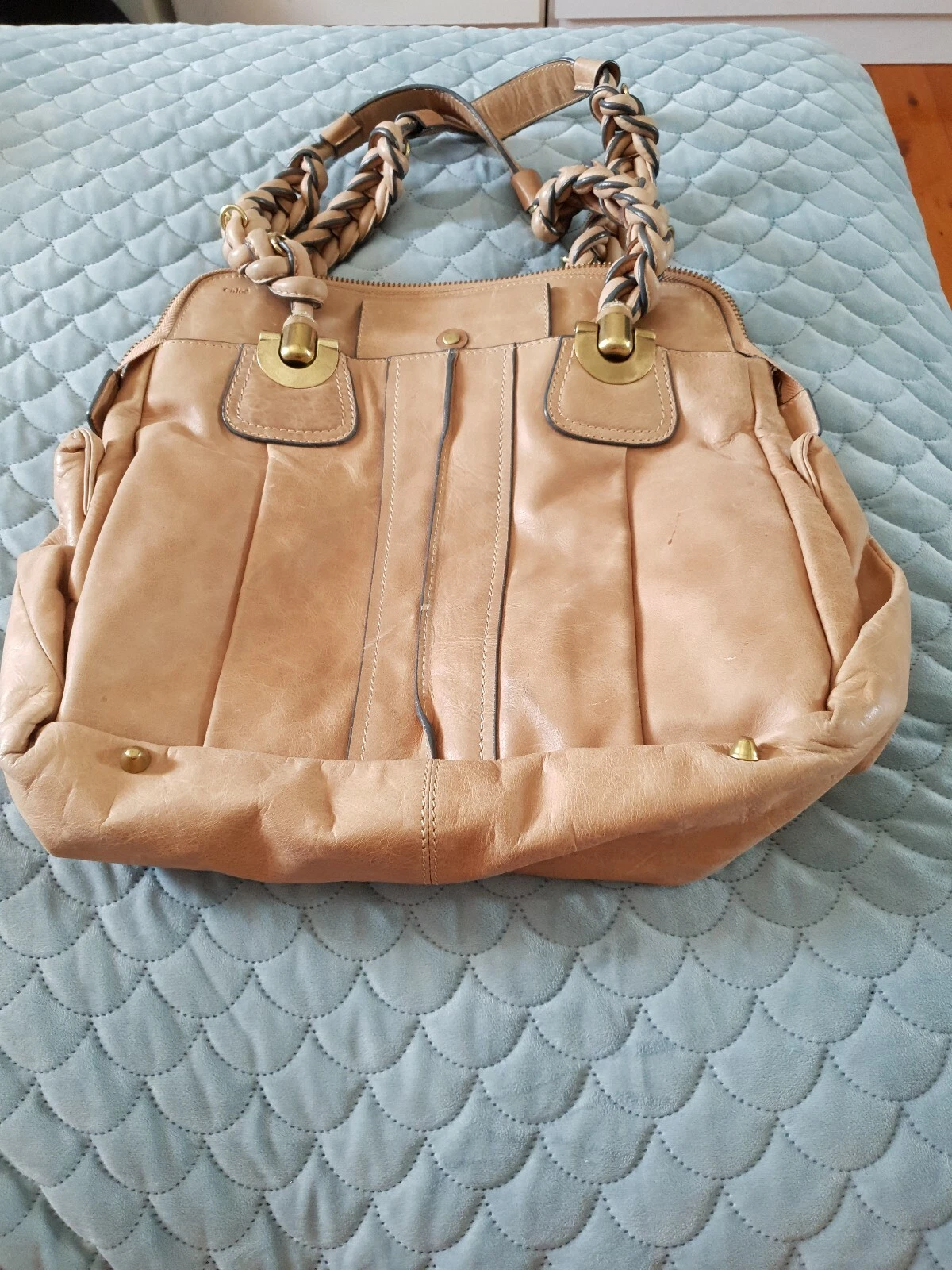 Chloe — Authentic CHLOE Porte Epaule Tan Beige Brown Handbag Shoulder Bag C53