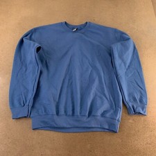 Gildan Heavy Blend Adult Medium Blue Fleece Crew Neck Pullover Sweatshirt New