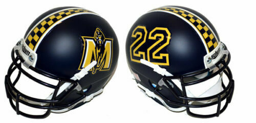 2019 murray state football helmet Murray State Racers Mini Helmet NCAA College Football Schutt Blue SEE  PHOTOS