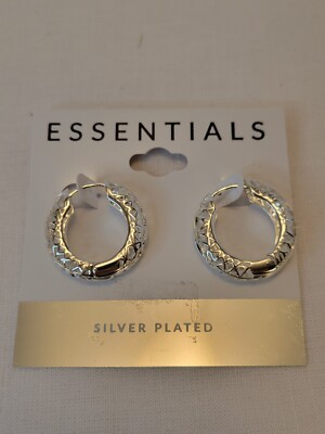 Essentials From Macys New Hoop Earrings Pure Silver Plated Pull