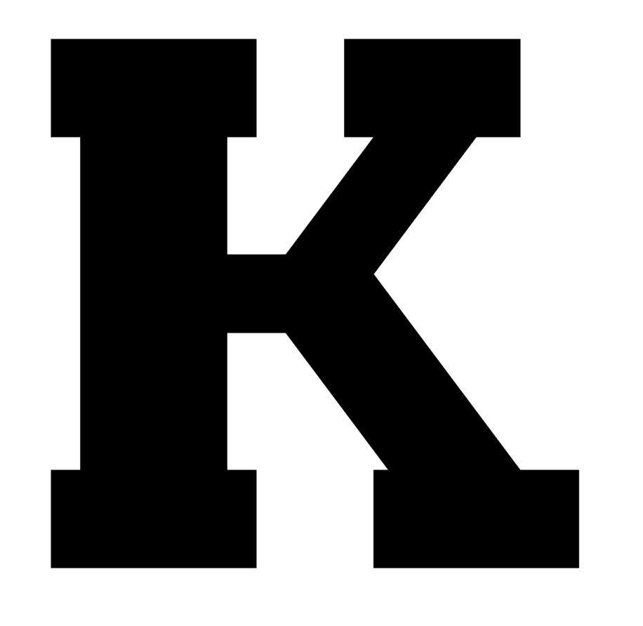 K Monogram Letter Initial Varsity Font Vinyl Decal Sticker For Home Cup a1846