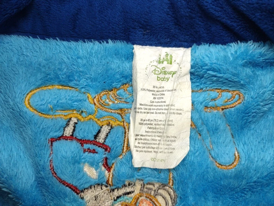 Disney Baby Mickey Mouse Pluto Blue Blanket Plush Hugging Soft Lovey Boy - Image 3 of 3