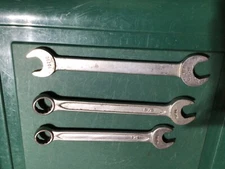 Lot of 3 Vintage INDESTRO Wrenches 5/8” # 1075, 11/16” #1076 and 11/16” x 13/16”