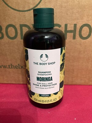 The Body Shop Shampoo Moringa For Full Hair Shine Protection 8.4 Fl Oz VEGAN New