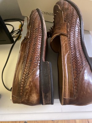 JOHNSON & MURPHY CHESTNUT BROWN LEATHER TASSEL SHOES SIZE 9.5 Men main image 4