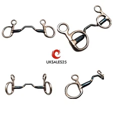 Hanging Cheek Ported Snaffle Blue Sweet Iron Bit(UKSALES25®) *SAME DAY DISPATCH*