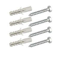  Wood / brick /aerial coach screws bolts zink plated + nylon Rawl  plugs wall. 