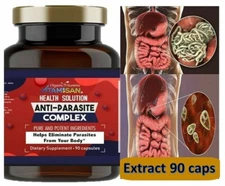 Intestinal Parasite Cleanse Detox Dietary Capsules Supports Digestion Natural 90