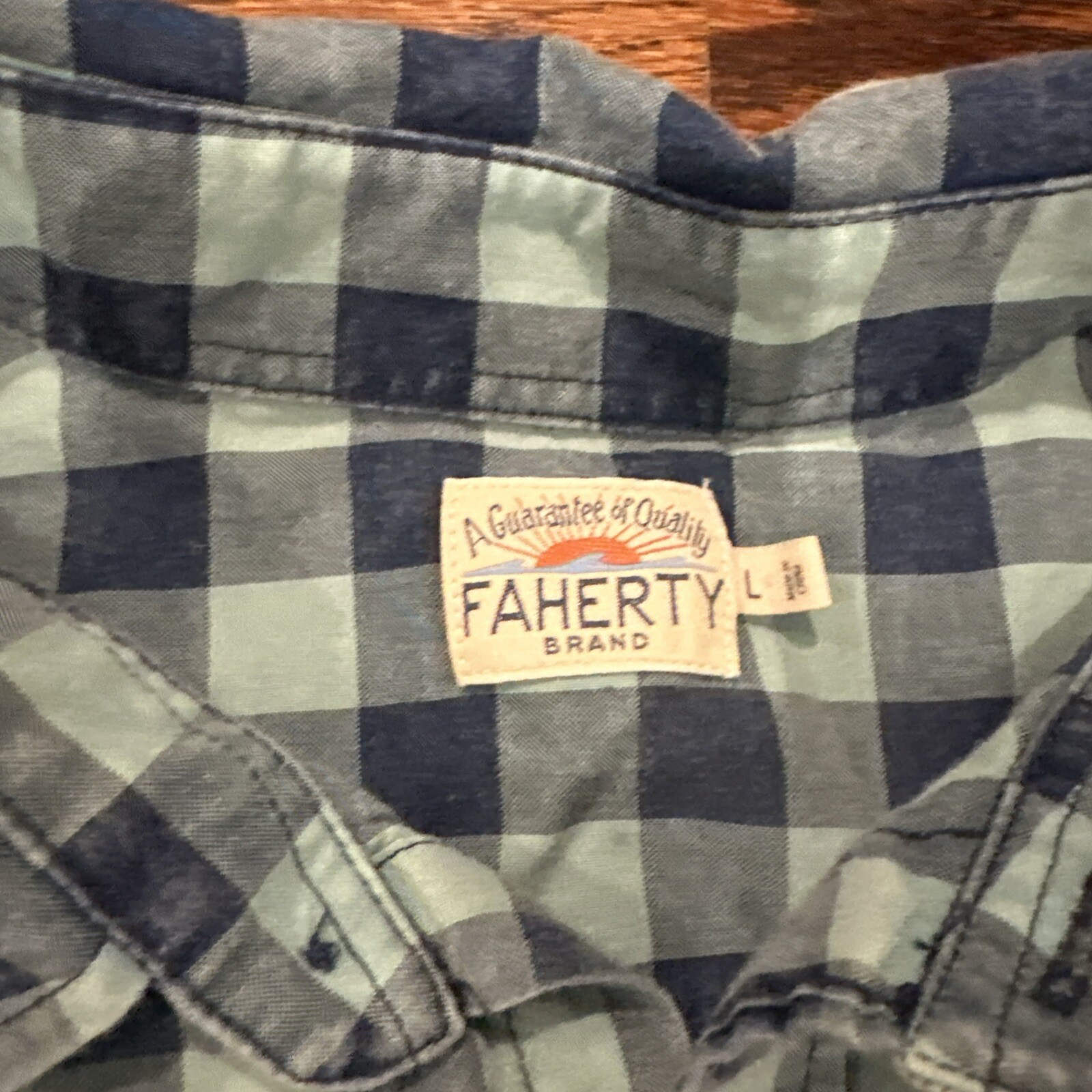 Faherty Gingham Large Button Down - image 2