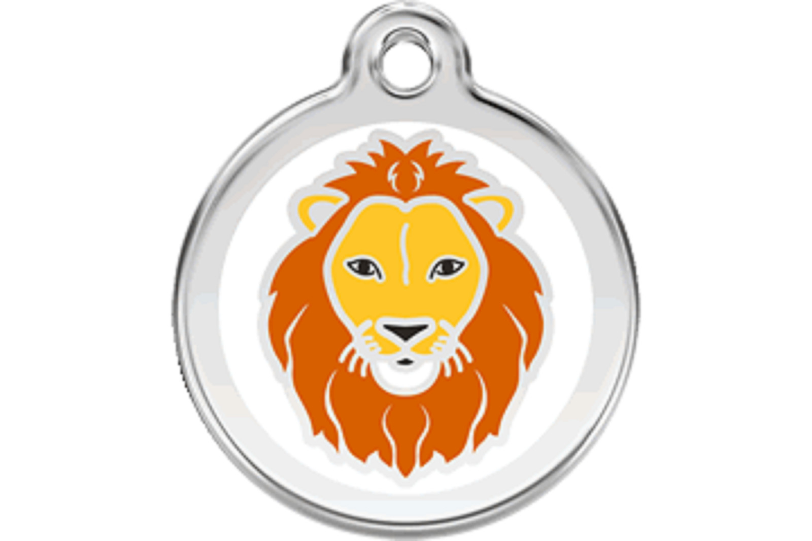 Lion Dog Cat Pet ID Tag Charm Personalized Red Dingo