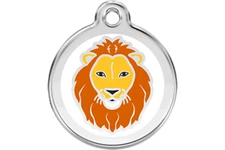 Lion Dog Cat Pet ID Tag Charm - Personalized - Red Dingo - Lifetime Guarantee