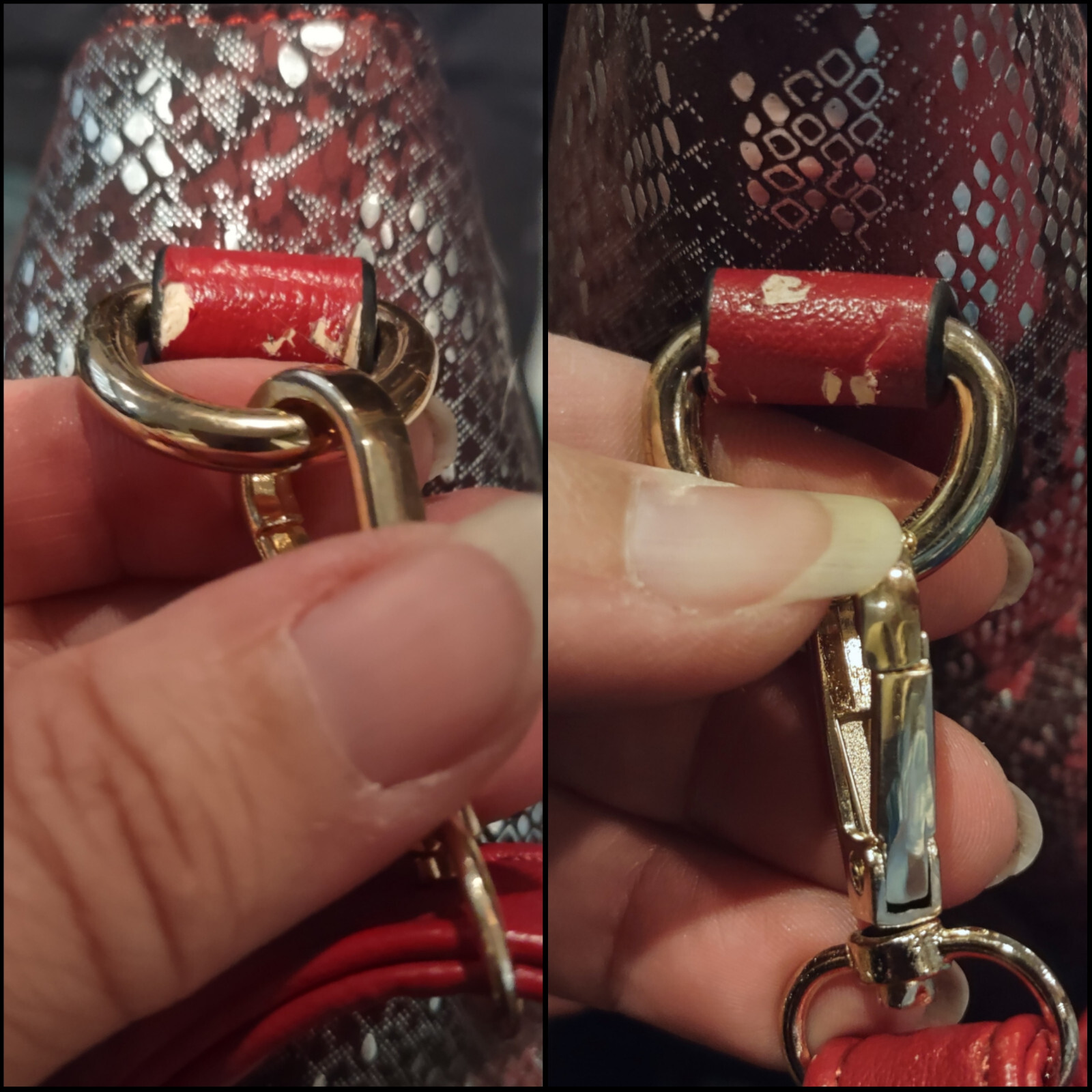 Stylish Snakeskin Pattern Purse - image 5