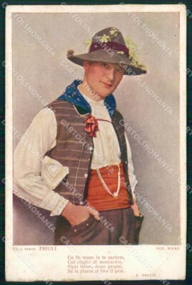 Udine City Costumes Fruch postcard QT2948