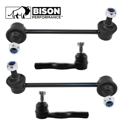 Bison Performance 4pc Set Front Sway Bar Link Tie Rod End Kit For Fusion MKZ