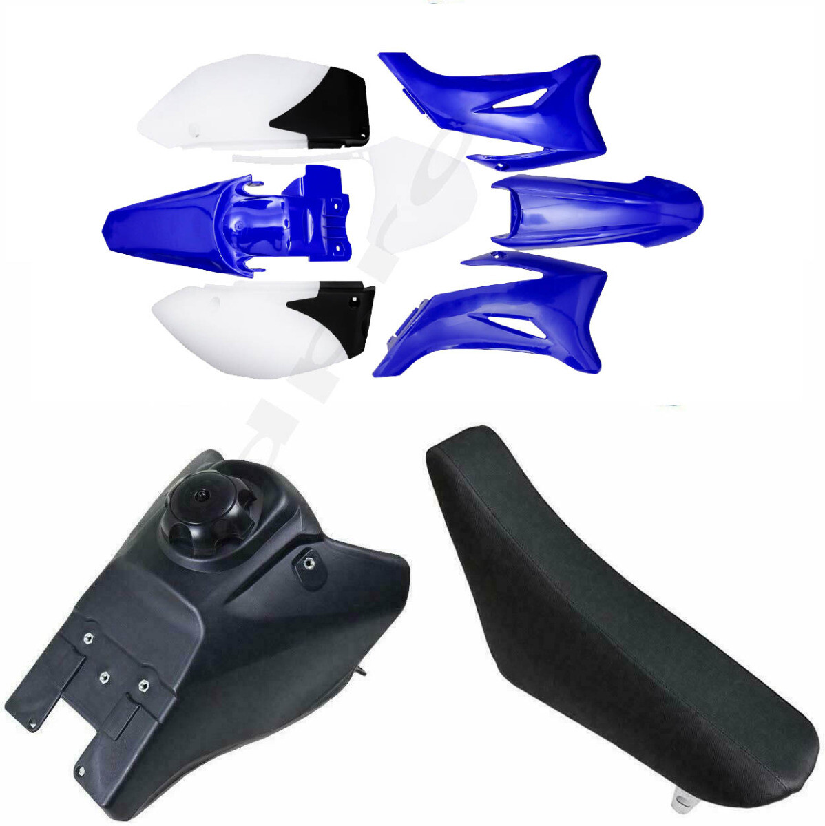 Blue Plastics Fender Seat Fuel Petrol Tank For Yamaha TTR110 Pit Dirt Bike 110cc