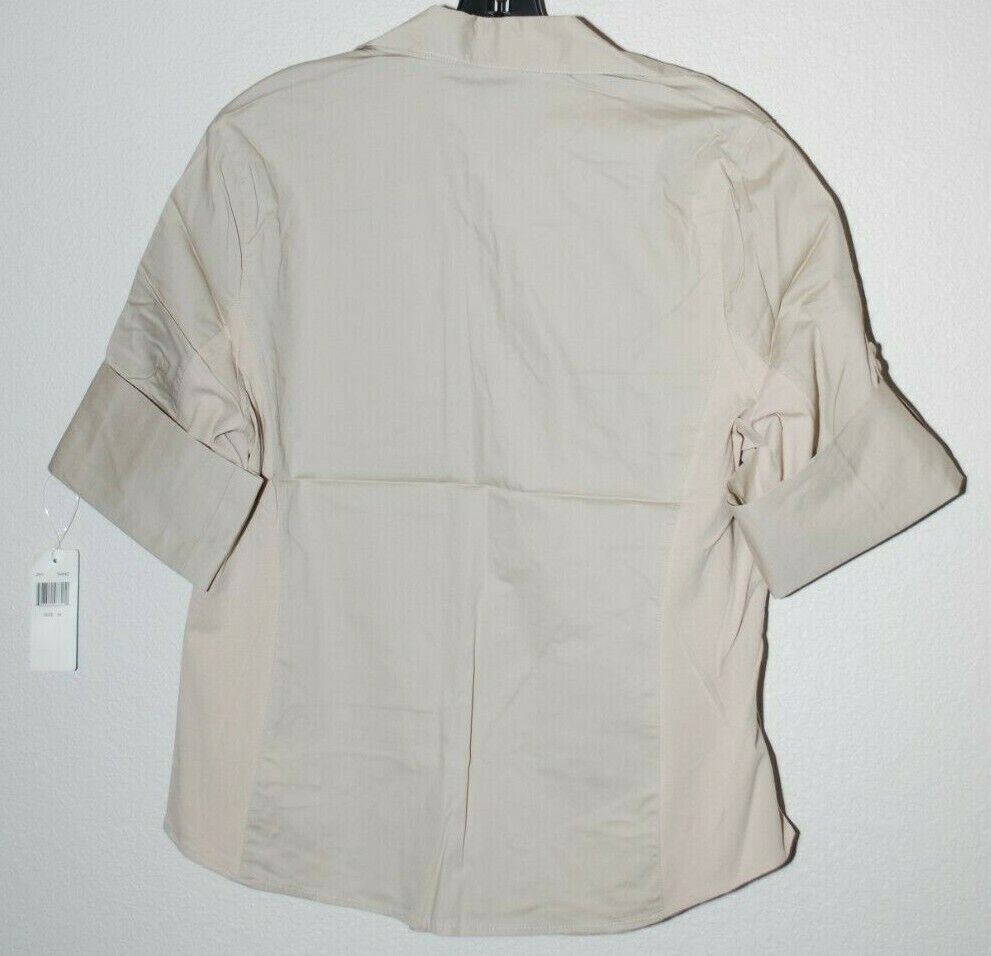 Chemise Tunique Jean NYDJ - Taille S, Imprimé Floral Rose/noir/blanc, Manches 3/4, Occasion Bon état