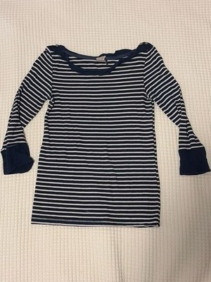 Akemi + Kin Anthropologie Striped Boatneck Long Sleeve Top