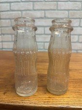(2) Vintage Bireley's Half Pint 6-3/4oz Embossed Juice Soda Bottles Hollywood CA