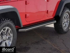 APS Polished 6" Side Step Nerf Bar Fit 07-18 Jeep Wrangler JK 4Dr