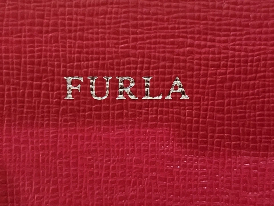 BOLSO DE COSMÉTICOS FURLA CLÁSICO DE CUERO CON CREMALLERA PARA MUJER o cambie BOLSO DE BOLSO ROJO Foto 2 de 4