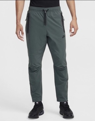 Nike Tech Woven Tapered Trousers Stretch Sport Mens XL Vintage Green RRP £90