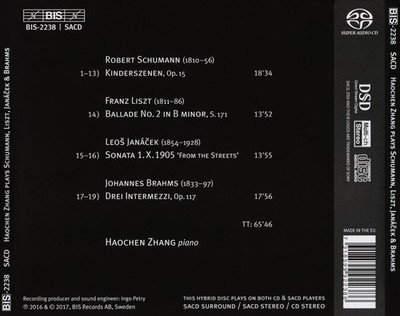 HAOCHEN ZHANG SCHUMANN, LISZT, JANÁCEK, BRAHMS NEW SUPER AUDIO HYBRID CD