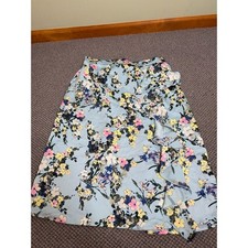 Ted Baker women's Blue Floral Midi Skirt Medium