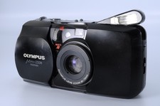 Olympus  mju Zoom Panorama Black 35mm Film Camera From JAPAN Tested NEAR MINT 