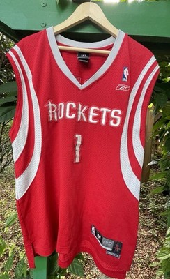Tracy McGrady #1- Houston Rockets- Reebok Adult Medium- Red Jersey
