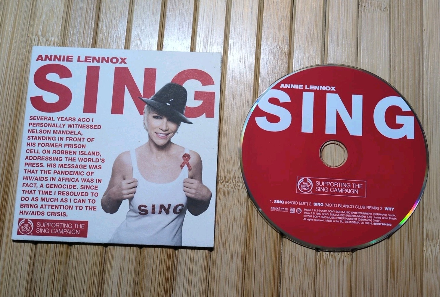 Sing by Annie Lennox Single CD 2008 In Very Good Condition