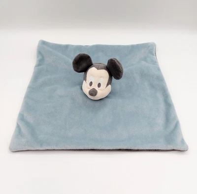 Doudou plat Mickey bleu / vert gris beige DISNEY Nicotoy ou Disney Baby ? TBE - Photo 1/4
