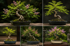 Rare False indigo tree bonsai starter sapling. Blossom flowering tree.