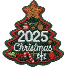 Boy girl cub  2025 Christmas Tree Fun Patches Badges SCOUT GUIDES Party Lighting