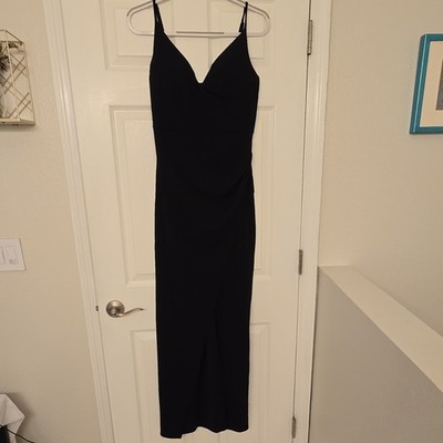 Emerald Sundae Black Maxi Dress Sleeveless Strappy V-Neck Solid Women | eBay