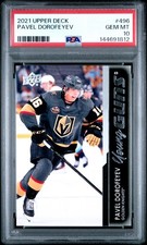 2021-22 UD PAVEL DOROFEYEV YOUNG GUNS ROOKIE GEM MINT PSA 10!!!