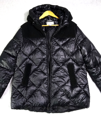 Koolaburra by UGG Womens Sherpa Quilted Jacket Sz L Hooded Water