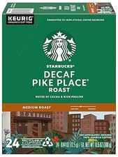 Starbucks Pike Place Decaffeinated Coffee Single-Serve K-Cup, 24 Count