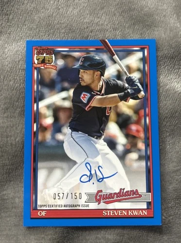 2026 Topps Series 1 Steven Kwan 1991 Topps Baseball Autographs (RAW)