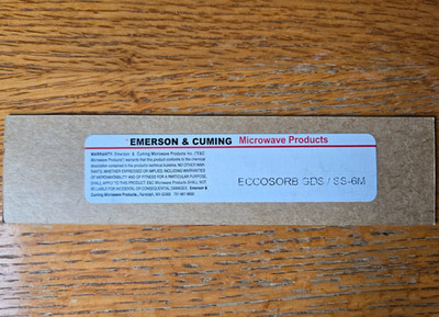 1pc Eccosorb GDS/SS-6M Microwave RF Mode Absorber w/ PSA 6.0'' x 1.5'' x 0.04''